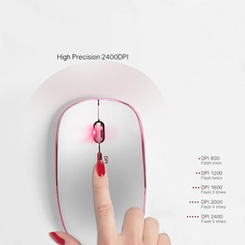 JOYACCESS J Mouse inalámbrico Ratón Portátil Ratón óptico Mouse Inalámbrico 2.4G de 2400 dpi con USB Nano