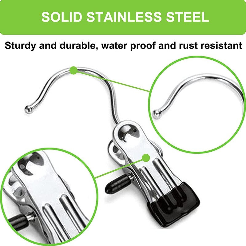 Baoswi 24 Pack Boot Hangers Clips Laundry Hooks Hanging Clips