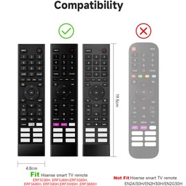USTIYA Remote Case for Hisense Smart TV LED ERF3C80H Series 4K UHD Smart Android TV A6G ZDA205M ZDA2210803 Protective Control Cover Silicone (Negro)