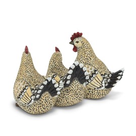 Abbott Collection 27-GALLO-410 Rooster Trio, Beige/Black