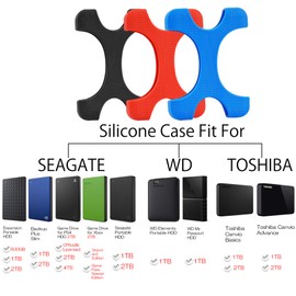 Rancco 2.5" HDD Case Shockproof Storage for Seagate Backup Plus Slim 1T/2T, Seagate Expansion 1T/2T, Seagate Game Drive 2T, WD Elements 1T, My Passport 1T, Toshiba Canvio Advance Basics 1T/2T[3 Pcs]