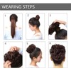 Silk-co Thick Hair Bun Extensions Messy Curly Hair Scrunchies Hairpieces