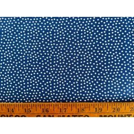 P&B Textiles Cotton Quilt Fabric Dotty Blue Polka Dot by P&B Textiles by 1/2 Yard
