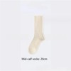 Iordan 3 Pairs Slouch Socks for Women Beige Cotton Cute