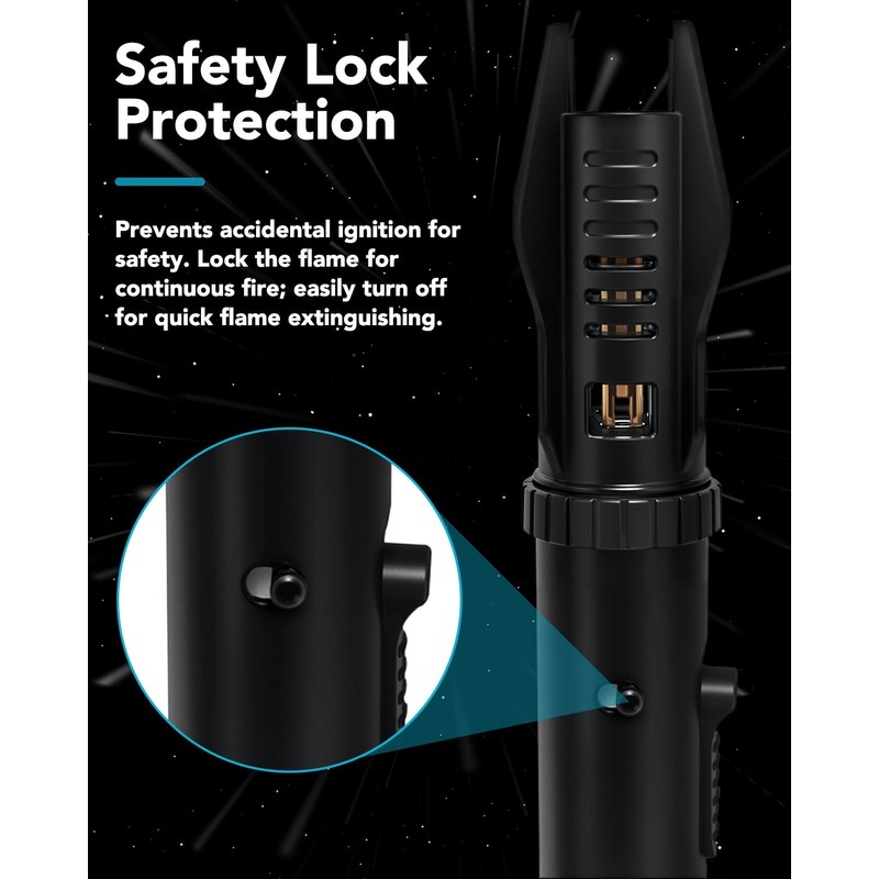 Lamsen Torch Lighter – Butane Refillable Kitchen Torch, Straight &