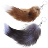 WRITWAA 2pcs Furry Keychain, Soft Fluffy Key Ring Pendant for