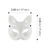 TENDYCOCO 4pcs Fox Mask Unfinished White Plastic Blank Mask Cat