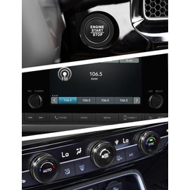 DvlynAuroa for Honda Civic Accessories 2022-2025 & Accord/CRV/HRV/Acura Integra 2023-2025, ADX 2025- A/C & Audio Knob Covers, Hazard Light, Push Start Button Cover/Ring 8pcs (7-inch Screen, Black)