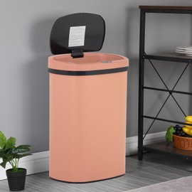 13 Gallon/50 L Kitchen Trash Can with Lid, Stainless Steel Garbage Can with Touch-Free Lid, Cute Trash Can Automatic Trash Can Bathroom Trash Can with Lid, Motion Sensor Trash Can Brushed Finish