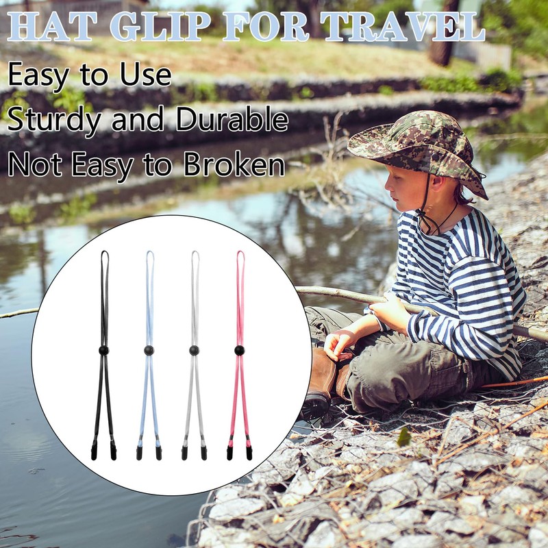 Arbootjin 4pcs Hat Straps for Wind Hat Strap Adjustable Hats