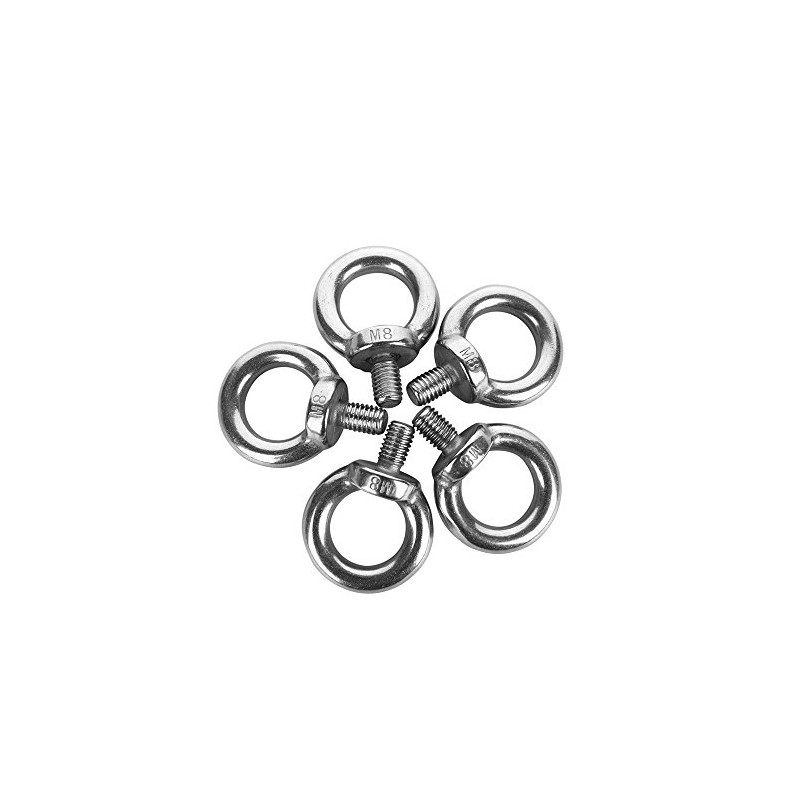 Eowpower 5 Pieces M8 Male Thread Machinery Shoulder Lifting Ring