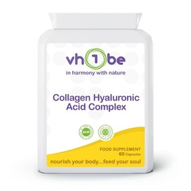 Marine Collagen Hyaluronic Acid Complex - 60 Capsules - with Vitamin C - Skin and Hair Support - by vh1be