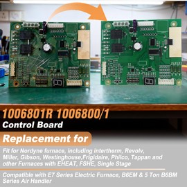 1006801R Control Board Replacement for Nordyne Intertherm Revolv Miller Furnace Air Handler Control Board, Replaces 1006800/1, Fits E7 & B6 Series Electric Furnace, Single Stage W/Electric Heat