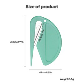 Pack of 4 Letter Opener, Envelope Opener, Plastic Slitter Efficient Mail Opener Tool with Sharp Edges Envelope Slitter for Packaging Post and Paper Office Supplies and Stationery (Random Colours)