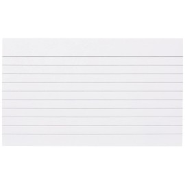 Q-Connect Record Card 127x76mm Ruled Feint White (100 Pack)