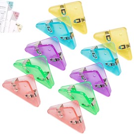 10 Pieces Corner Paper Clip Corner Paper Clamp Multi-Functional Paper Clamp Clip Office Supplies for Office Staff Teacher Prevent Book Corner Curling