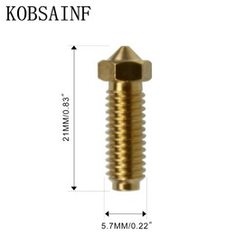 KOBSAINF 3D Printer Nozzle for 0.4MM Kobra 2 Series, 3D Printer Parts 3D Printer Brass Nozzle Kit (5 Pieces)