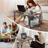 Lap Desk for Bed Adjustable Height, Foldable Bed Table with
