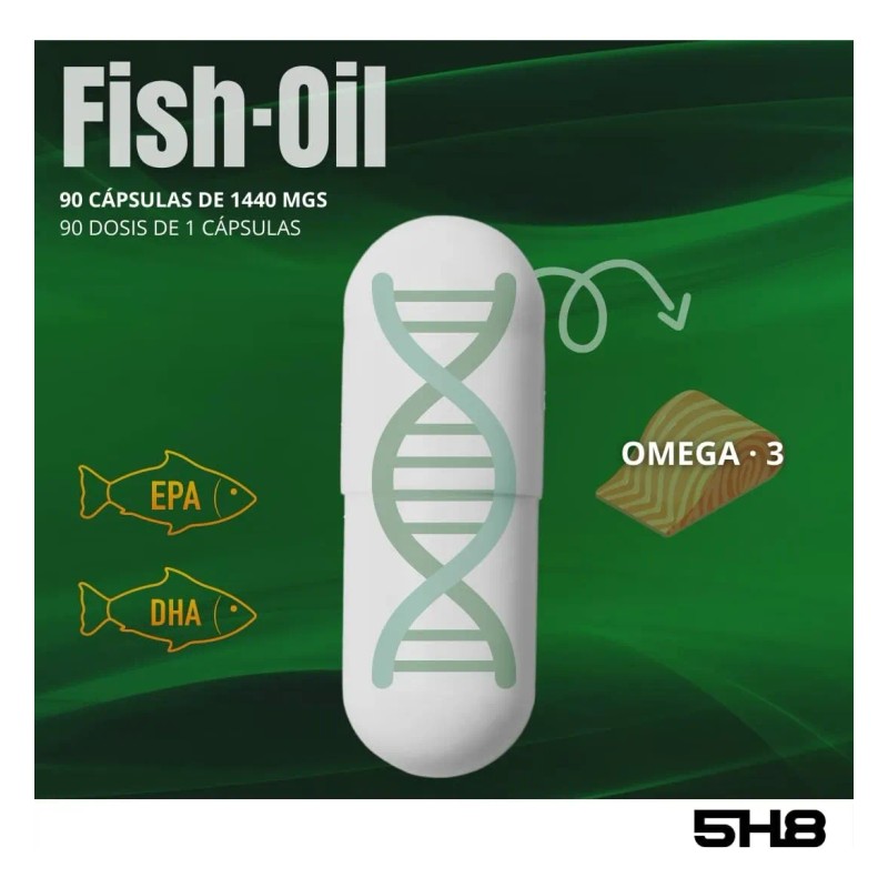 5h8 Fish Oil Omega 3 Aceite De Pescado Extra Refinado