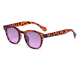 WONAVEHY Sunglasses Men Women Unisex Retro Sunglasses for Men Women Pirate Captain Johnny Depp Vintage Round Style Tinted Sunglasses for Men Women, brown