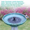 Solar Fountain Ceramic Bird Bath,Bird Bath for Ourside,Outdoor Fountain Bird