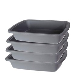 YBM Home Plastic Dish Pan Basin Ba430 (4, Gray)