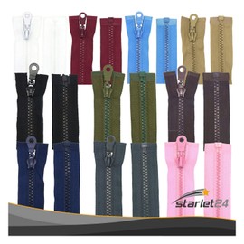 Starlet24 Plastic Zip, 5 mm, Roughly Divisible, 100 cm