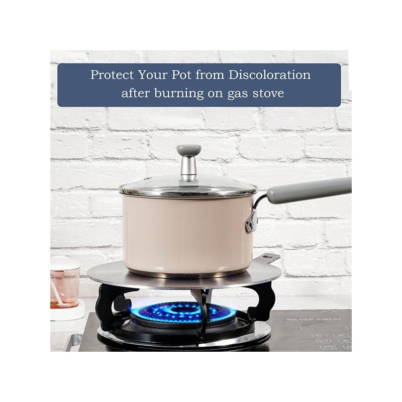 ACTIV CUISINE 7.9 Inch Heat Diffuser for Glass Cooktop, Stainless