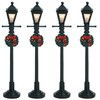 Lemax Gas Lantern Street Lamp, Set of 4, Battery Operated