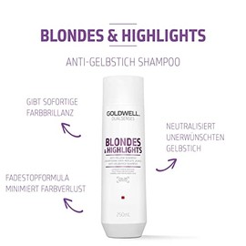 Goldwell Dualsenses Blondes & Highlights Anti-Gelbstich Shampoo, professionelle Haarpflege für trockenes, strapaziertes & blondes Haar