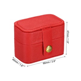 PATIKIL Velvet Ring Box, 4 Slots Travel Ring Box Jewelry Holder Portable Mini Jewelry Case for Rings Earrings Women Gift, Red