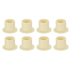 sourcing map 8Pcs Flanged Sleeve Bearing, Plastic Bushing ID 10mm x OD 12mm x Length 12mm POM Bushing, Yellow