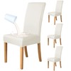 Deisy Dee Waterproof Leather Dining Room Chair Covers for Parson