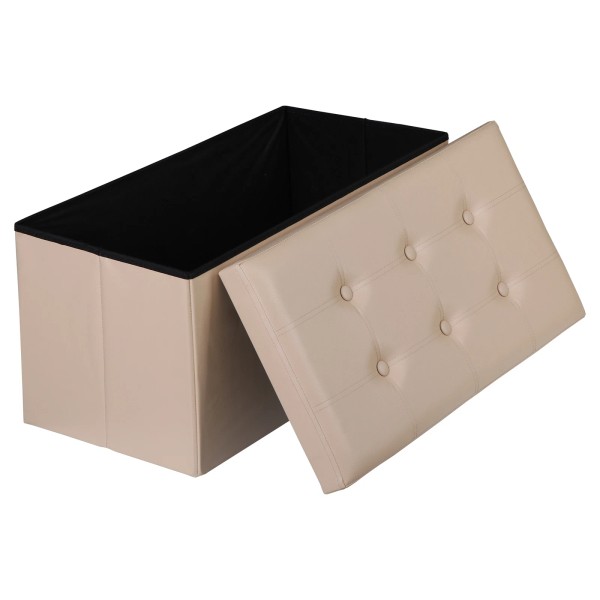 Segawe 30" Leather Storage Ottoman Bench Folding Footrest Toy Chest