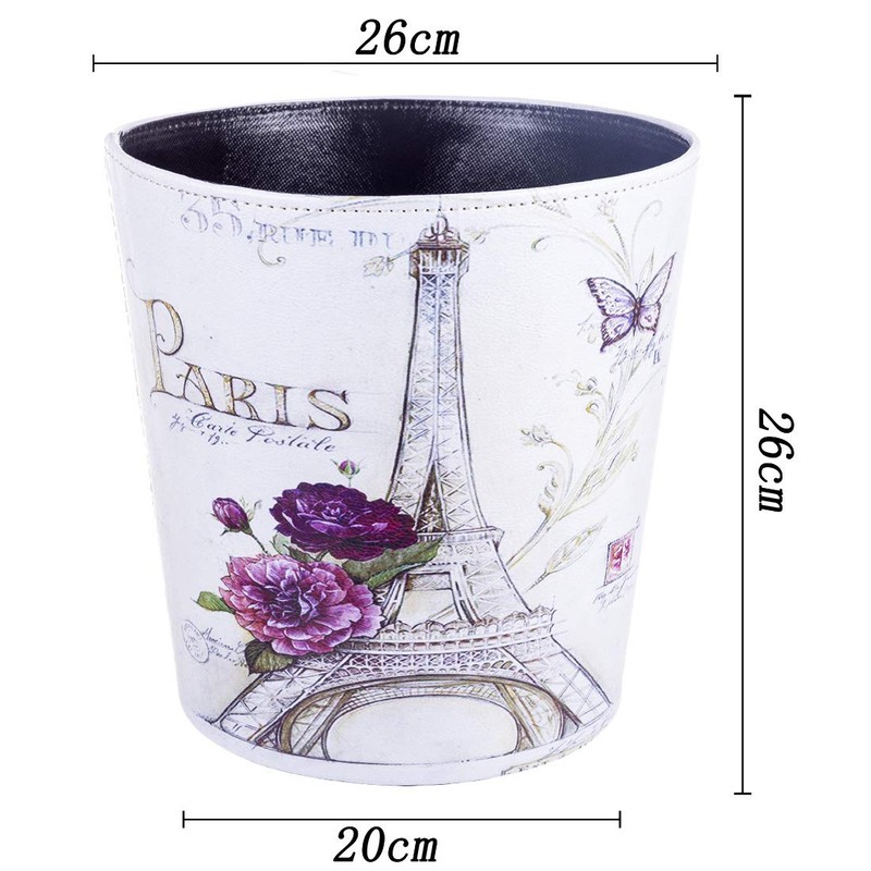 Lingxuinfo Waste Paper Bin, European British Style Tower Pattern Trash