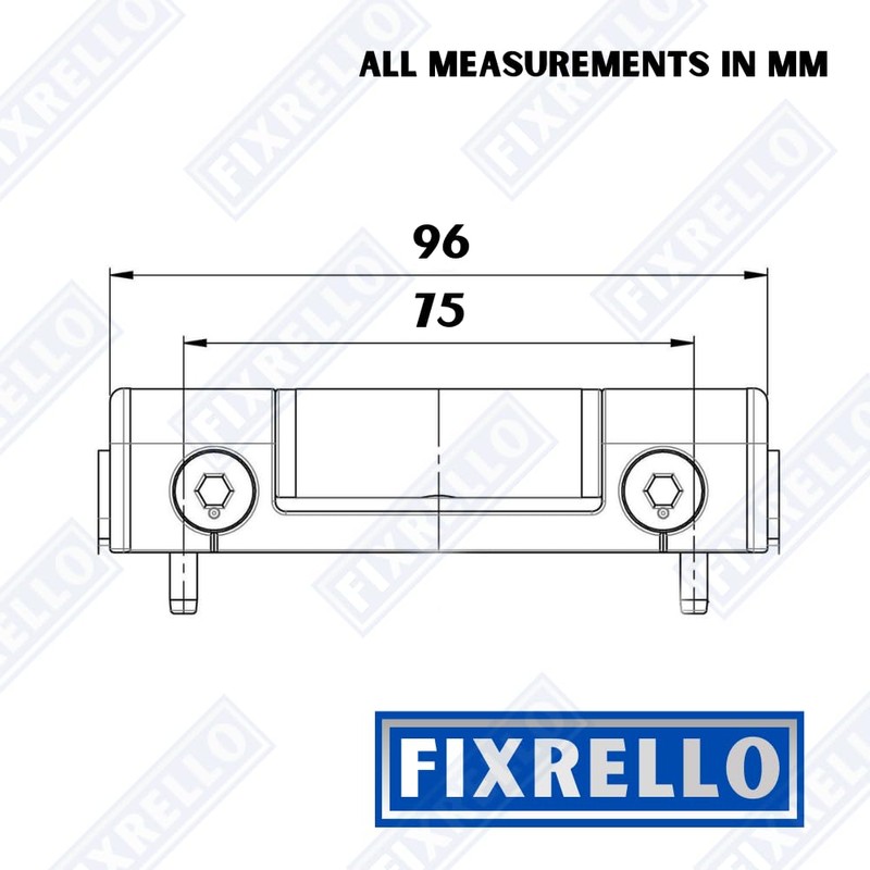 Fixrello Composite Door Hinge White | 1 x 3D Adjustable