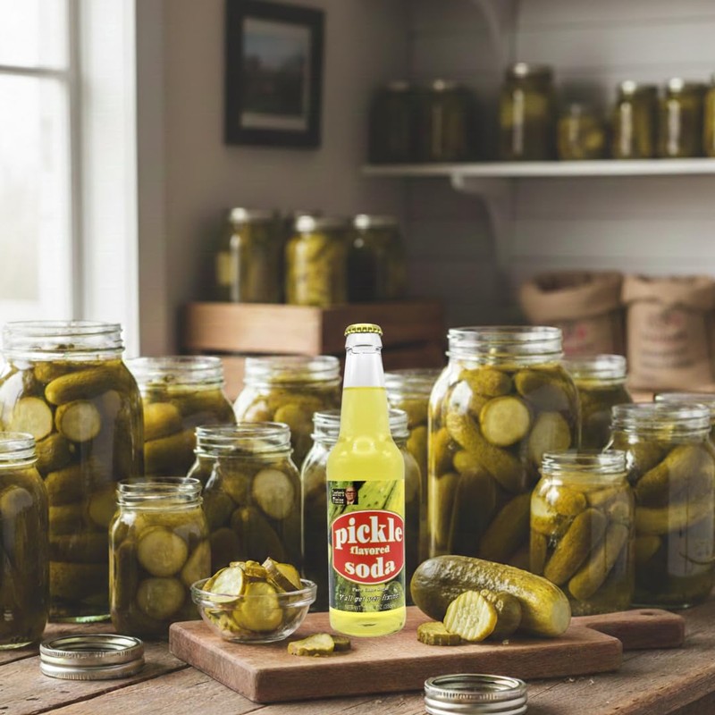 Rocket Fizz Lester's Fixins Pickle Soda Flavor | Cane Sugar