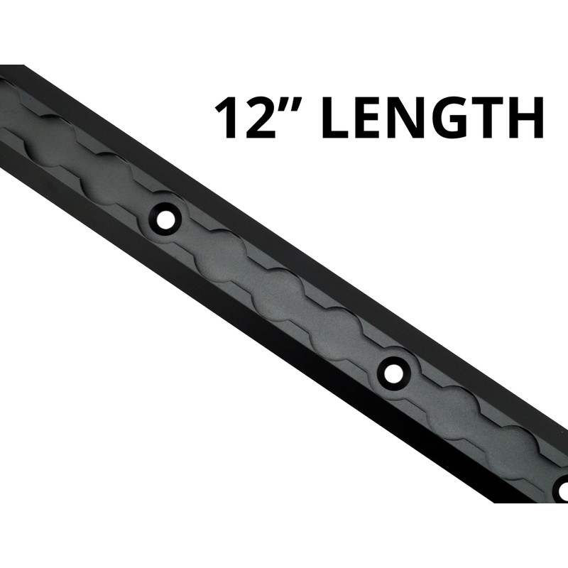 VanEssential 12" Venture Track T-6 Aluminium L-Track Black Anodized (Floor