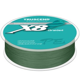 TRUSCEND Braided Fishing Line, Upgraded Spin 8 Strands Fishing Wire, Smooth and Ultra Thin, Super Strength and Abrasion Resistant, No Stretch and Low Memory, A2-15lb/0.12mm/328yds