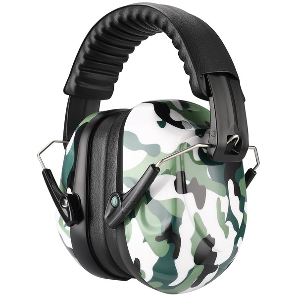 ProCase Ear Defenders Adults, NRR 28dB Hearing Protection Earmuffs Noise Cancelling Headphones, Sound Blocking Ear Muffs for Autism Shooting Construction Mowing -Camogreen