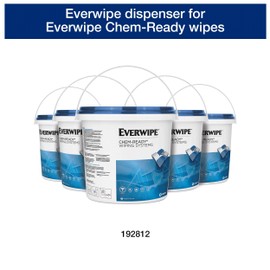 Everwipe Chem-Ready Wiping System Refill Dry Wipes Rolls White, Make Your Own Wet Wipes, 6 x 180 wipes, 192807 (02-6180)