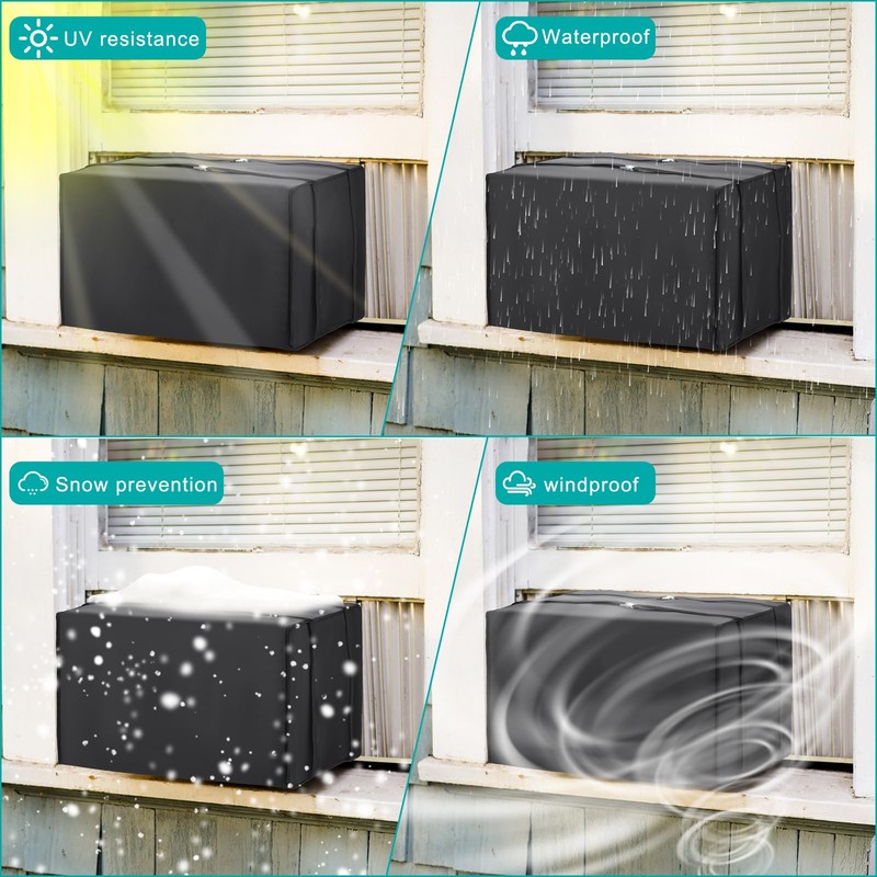Fivebop Window Air Conditioner Insulation Cover for Outside Units 3