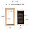Hardwood White Oak Floor Register, Flush Mount with Frame, 4x10