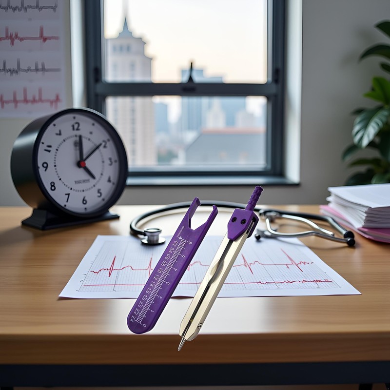 Purple EKG Calipers Measuring Tool, ECG Calipers Measuring Tool,Caliper Divider