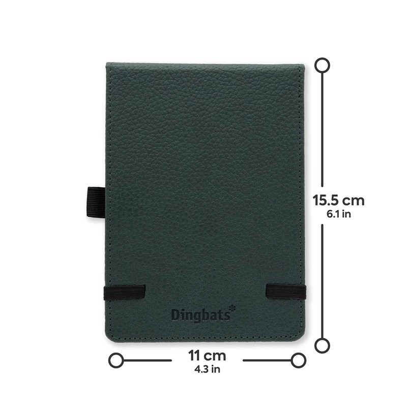 Dingbats* - Wildlife Squared Reporter A6 Notebook -PU Leather Hardcover