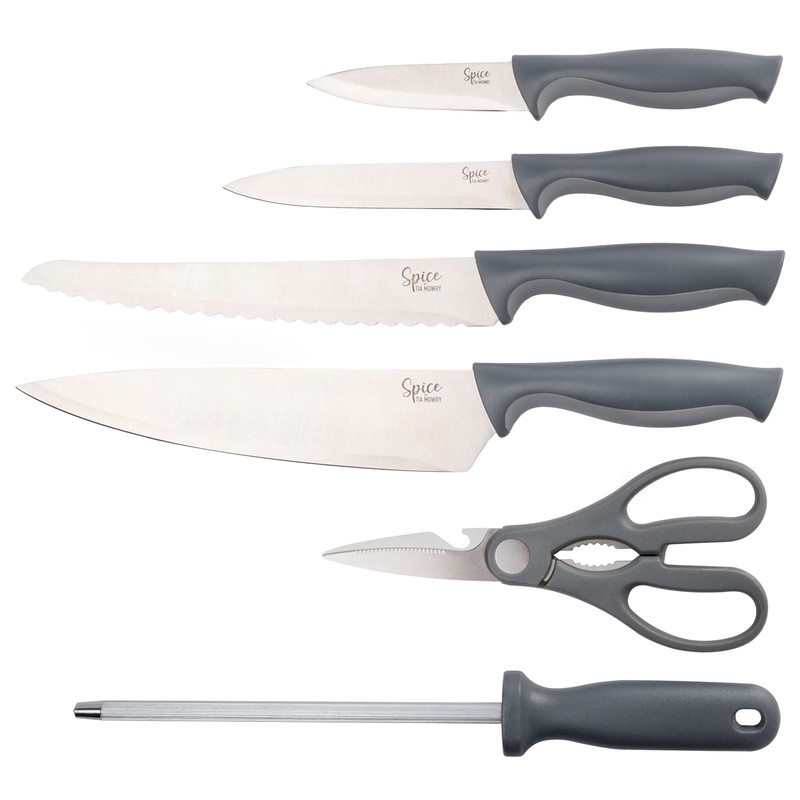 SPICE BY TIA MOWRY Savory Saffron 7-Piece Stainless Steel Cutlery