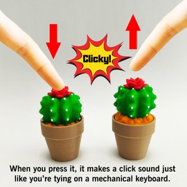 3 Pcs Cactus Stress Reliever Sensory Fidget Clicker for Adults Mindfulness Desk Decor Calming Anxiety Relief Tool for Office Home