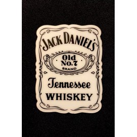 JACK BAR STICKER. “THE LABEL WHITE”  2 1/4“ X 3“ VERY THICK AND DOUBLE GLOSSED!