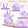 Liobelon 8 Pieces Floral Small Gift Bags with Handles Tea