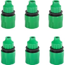 Pack of 6 Irrigation Hose, Plastic Hose Connector, Hose Adapter, Garden Hose Accessories for 4/7 mm - 8/11 mm Micro Hose Pipe Garden Watering System (Green)